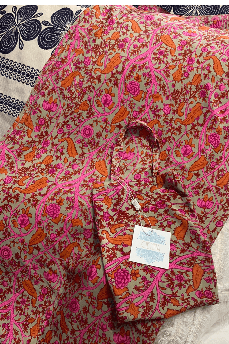 Cienna Design Sarong Lotus Pink Silk Cotton.