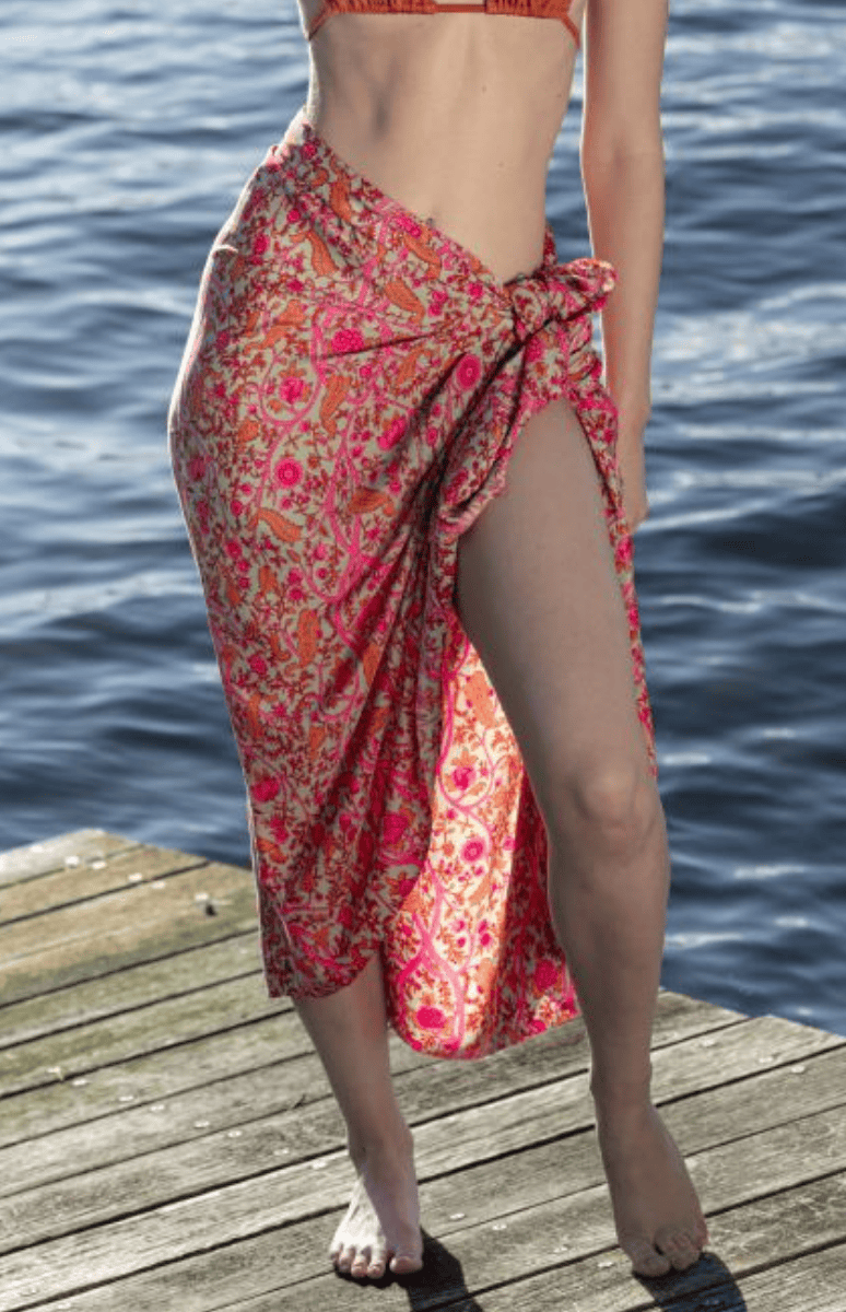 Cienna Design Sarong Lotus Pink Silk Cotton.