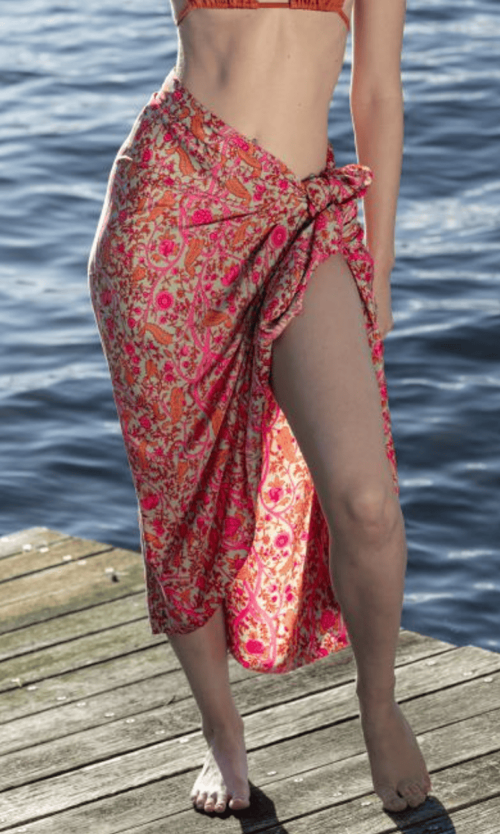 Cienna Design Sarong Lotus Pink Silk Cotton.
