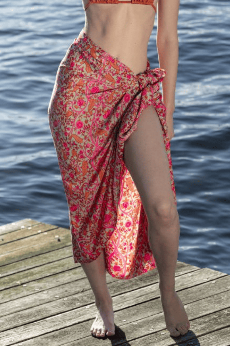 Cienna Design Sarong Lotus Pink Silk Cotton.
