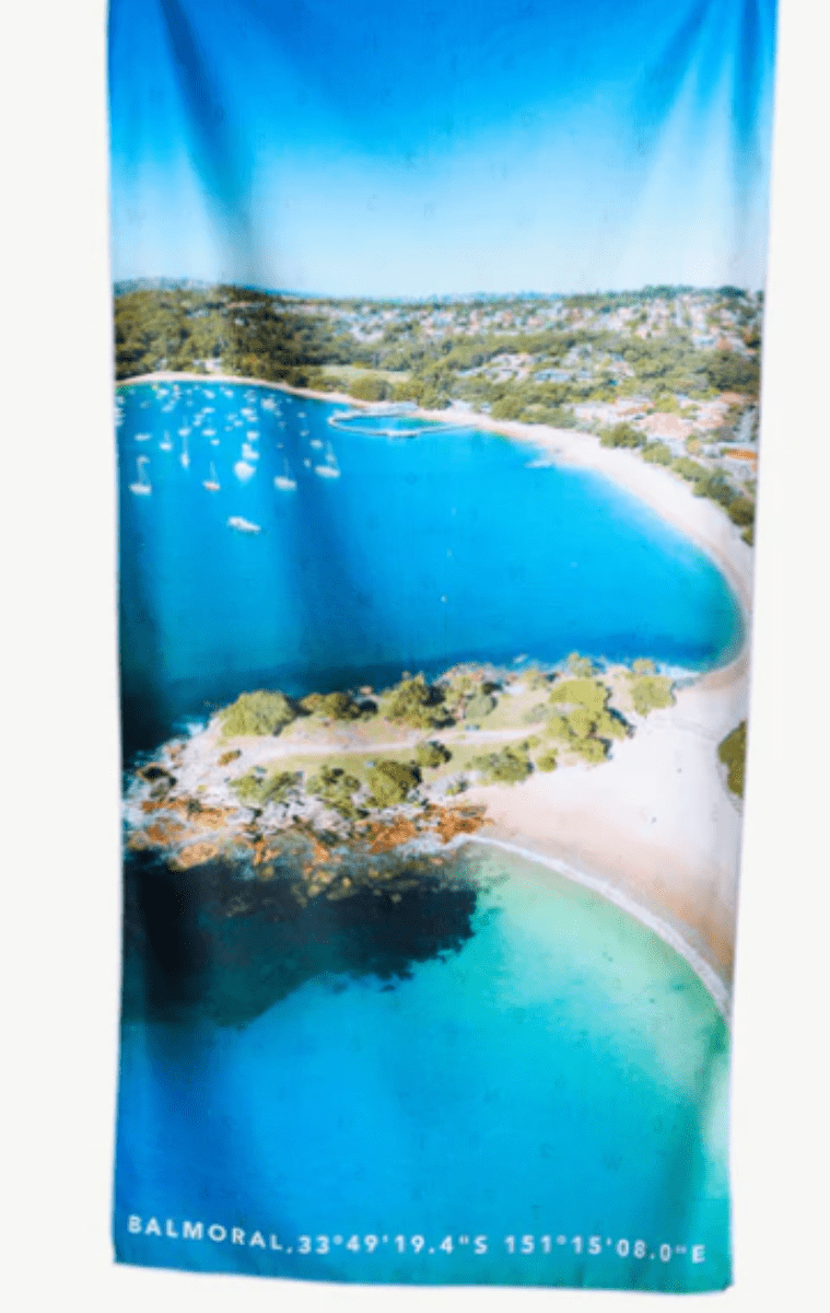 Destination Towels -Balmy Balmoral Beach Sand free beach towel.