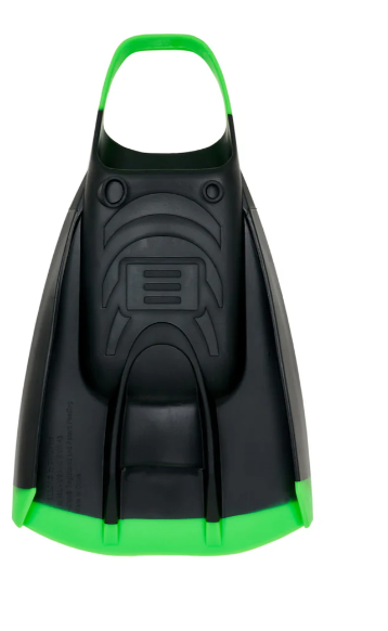 DMC Repeller Surf fins with Strap Black Lime.