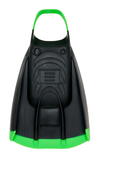 DMC Repeller Surf fins with Strap Black Lime.