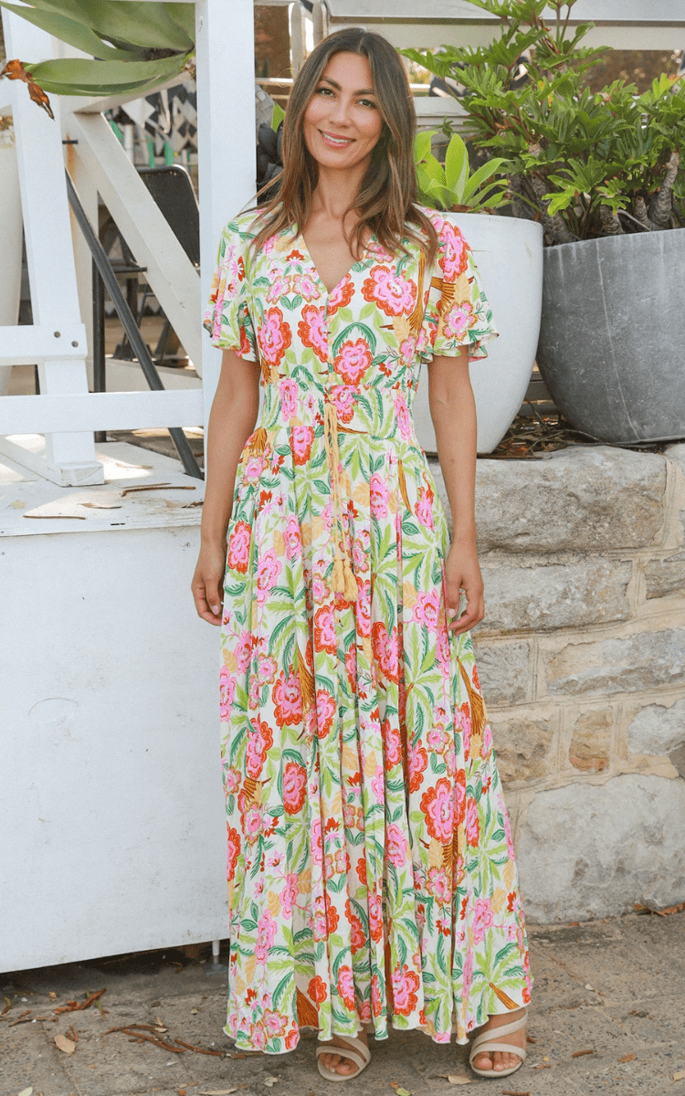 Dreamcatcher Camille Floral Maxi Dress On Sale.