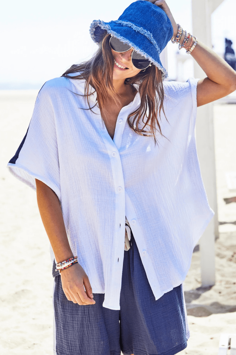 Hammill & Co Resort Beach Shirt - White.