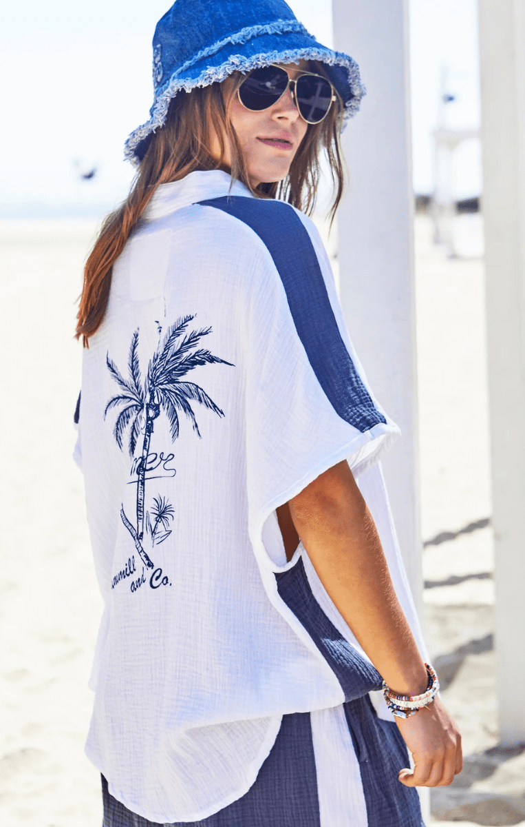 Hammill & Co Resort Beach Shirt - White.