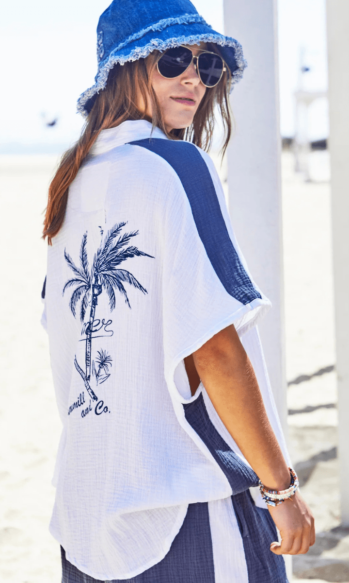 Hammill & Co Resort Beach Shirt - White.