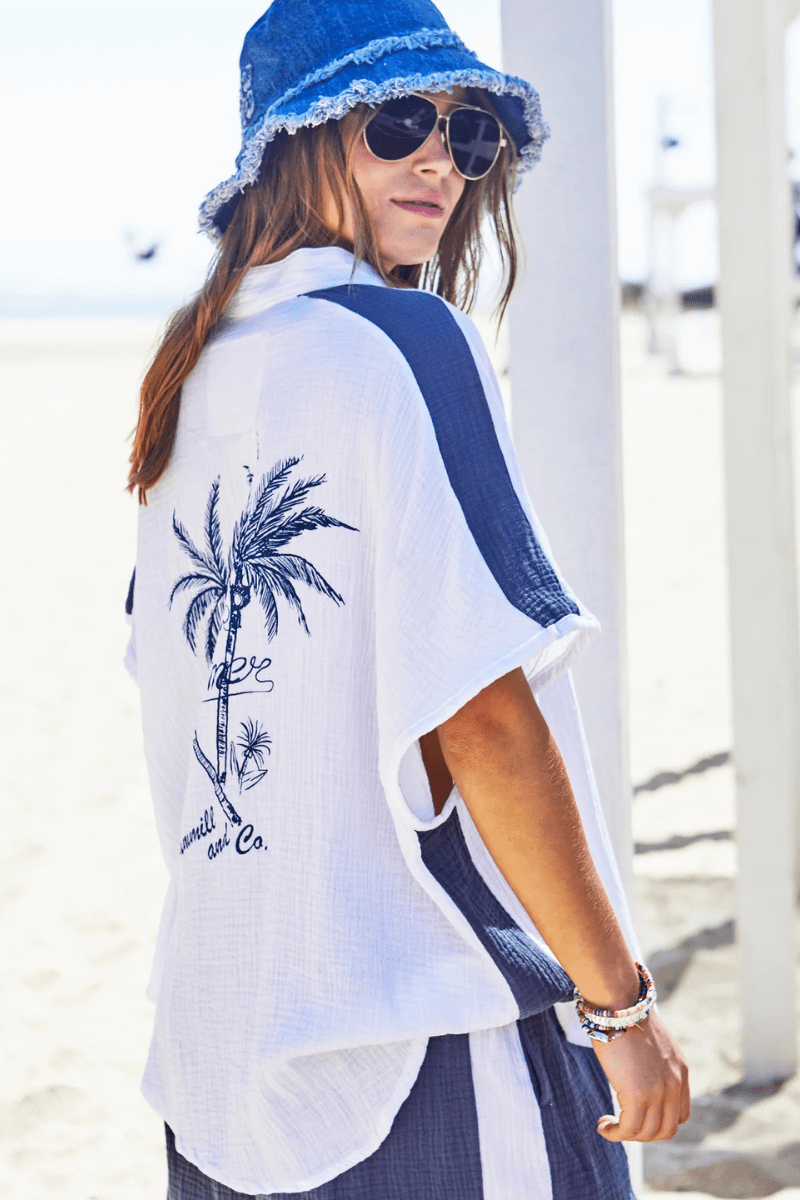 Hammill & Co Resort Beach Shirt - White.