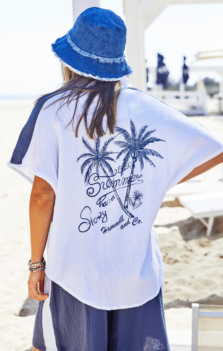 Hammill & Co Resort Beach Shirt - White.