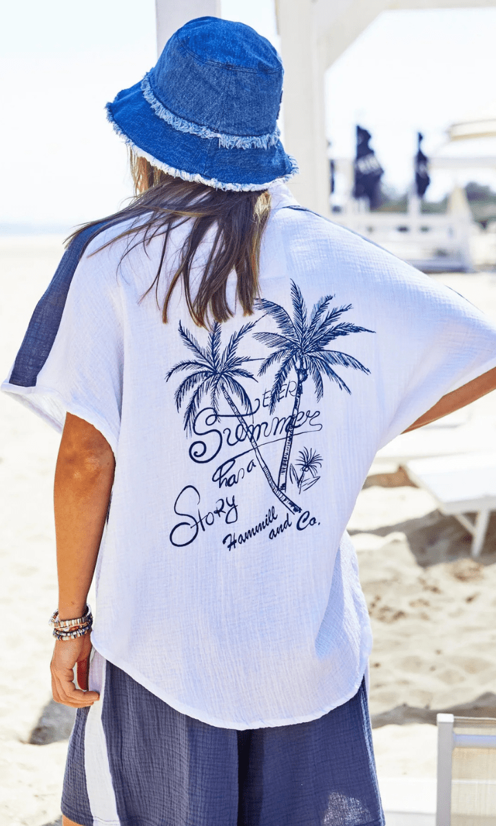 Hammill & Co Resort Beach Shirt - White.