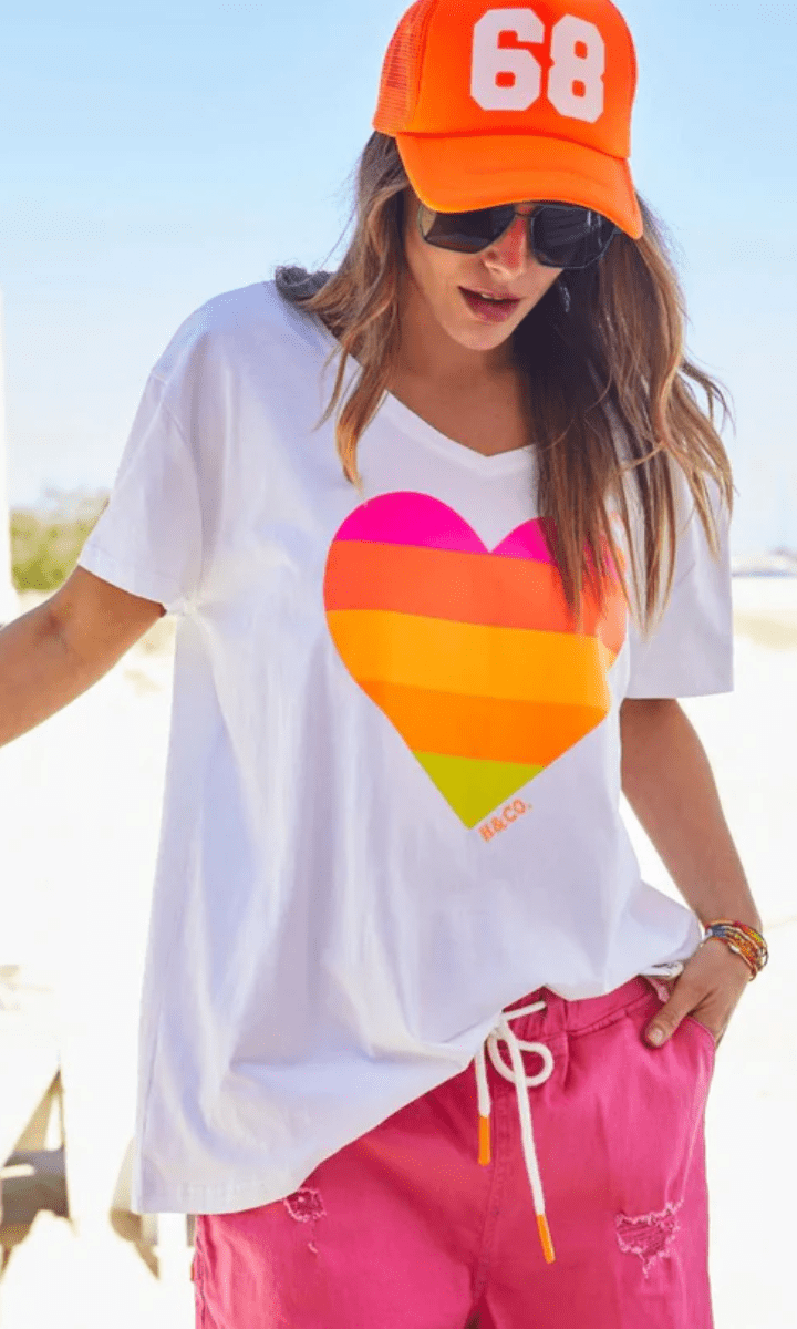 Hammill & Co Vintage Wash Heart Tee.