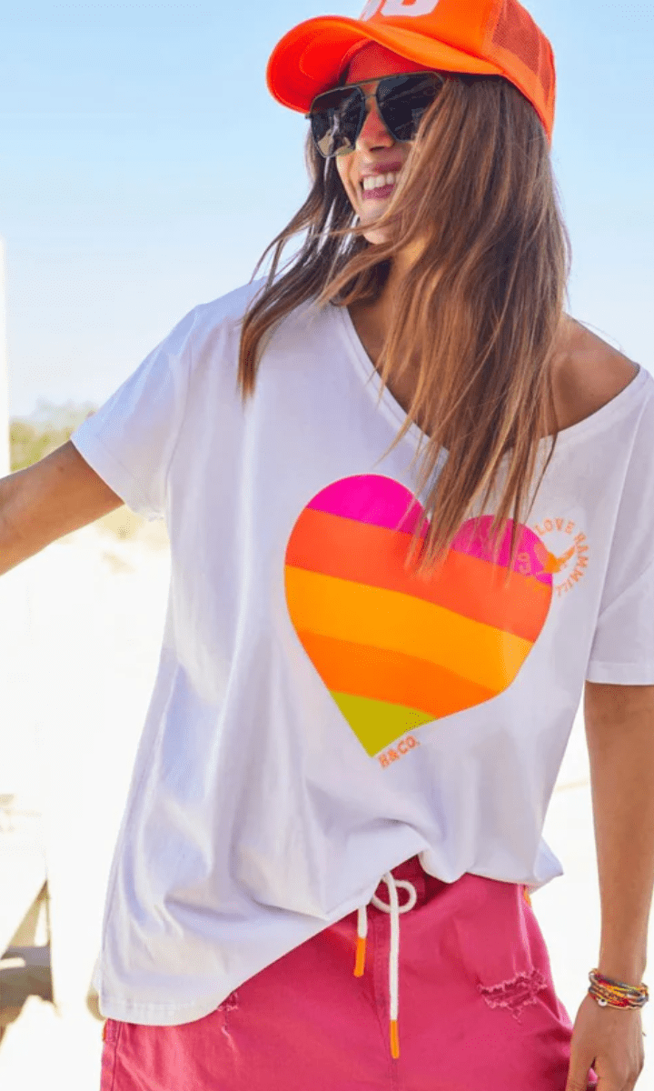 Hammill & Co Vintage Wash Heart Tee.