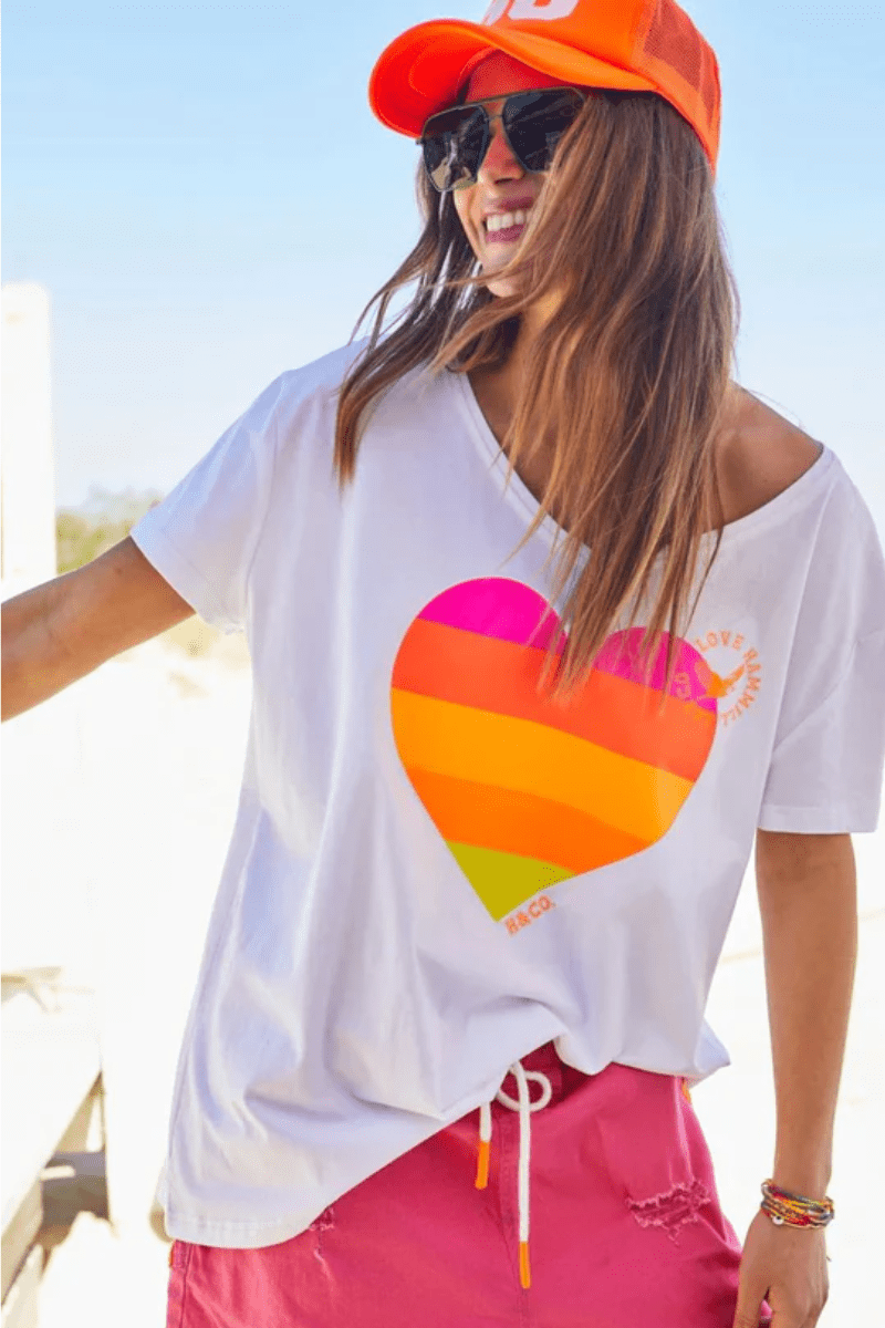 Hammill & Co Vintage Wash Heart Tee.