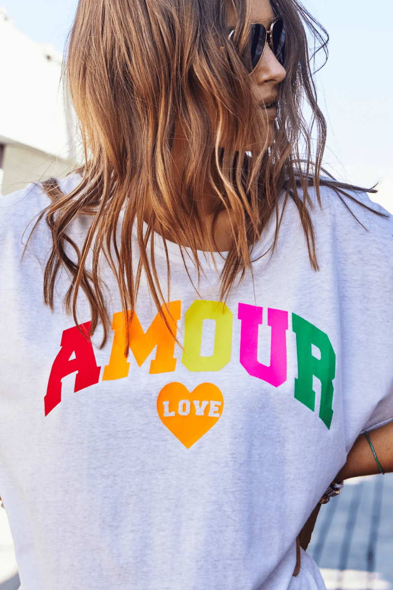 Hammill & Co Crew Neck Amour Tee - White.
