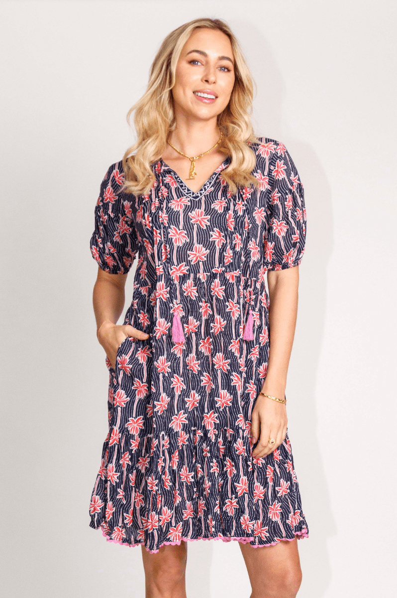 Lula Life Palm Cove Dress Navy.