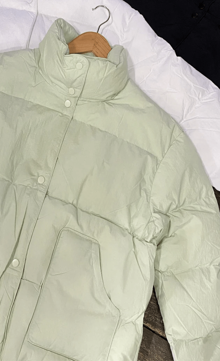 Iris Maxi Puffer Jacket Mint.