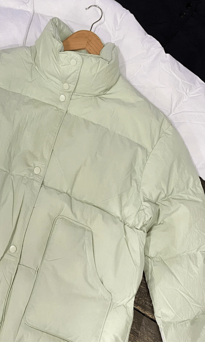 Iris Maxi Puffer Jacket Mint.