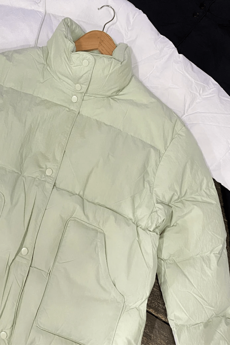 Iris Maxi Puffer Jacket Mint.