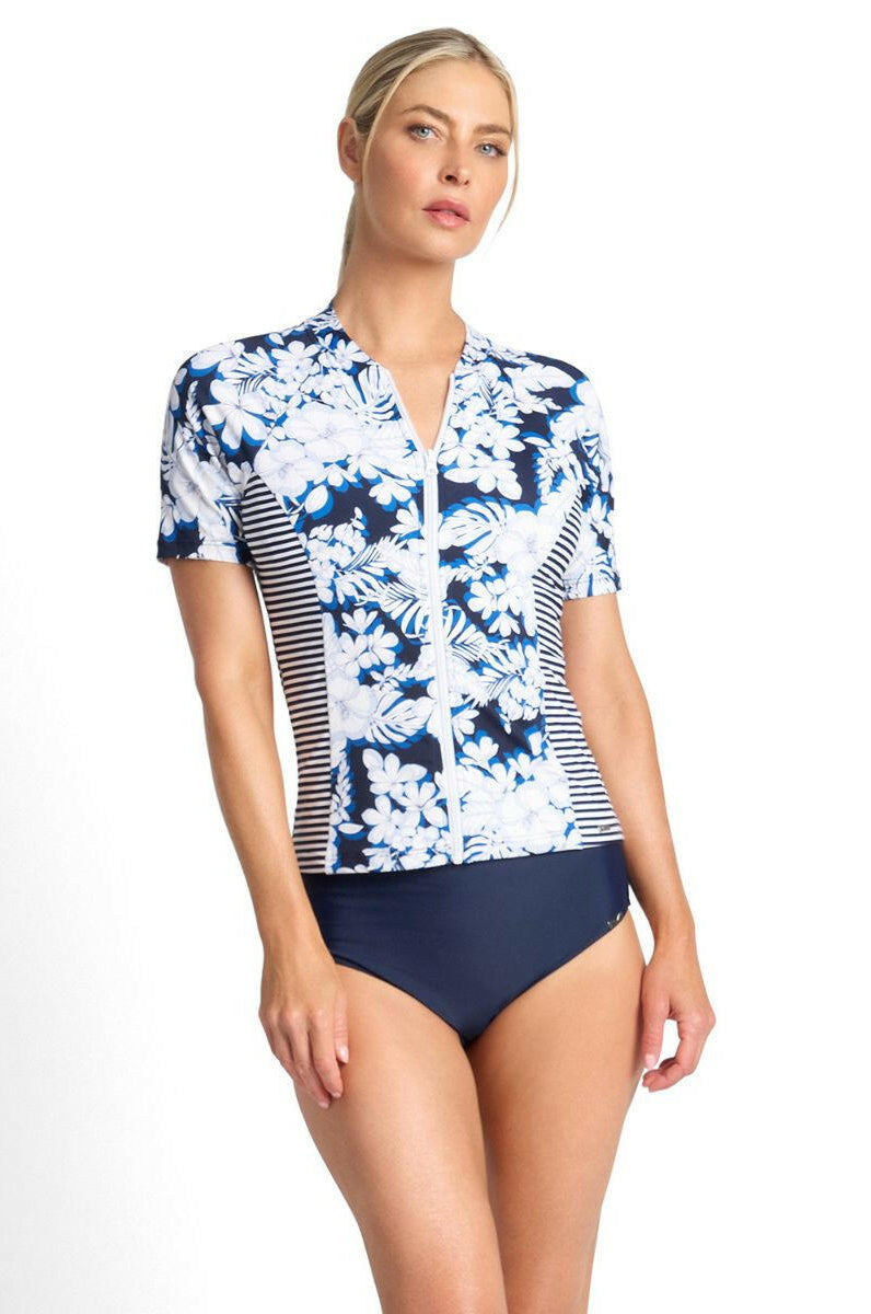 Jantzen Anchor Short Sleeve Mast Rashie - Navy.