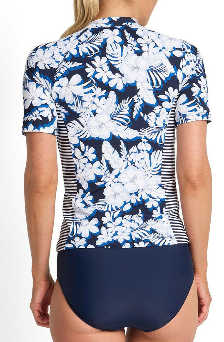Jantzen Anchor Short Sleeve Mast Rashie - Navy.