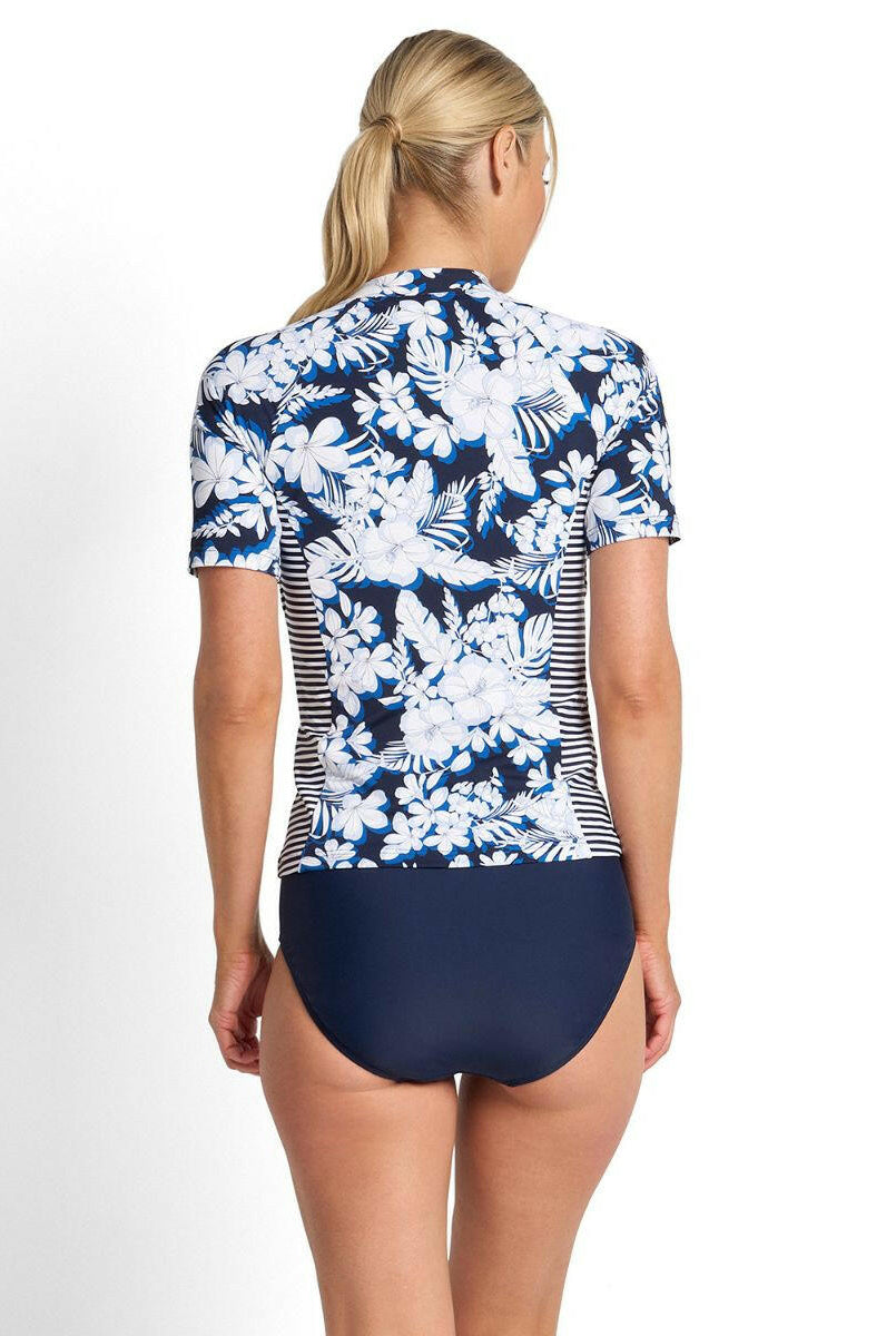 Jantzen Anchor Short Sleeve Mast Rashie - Navy.