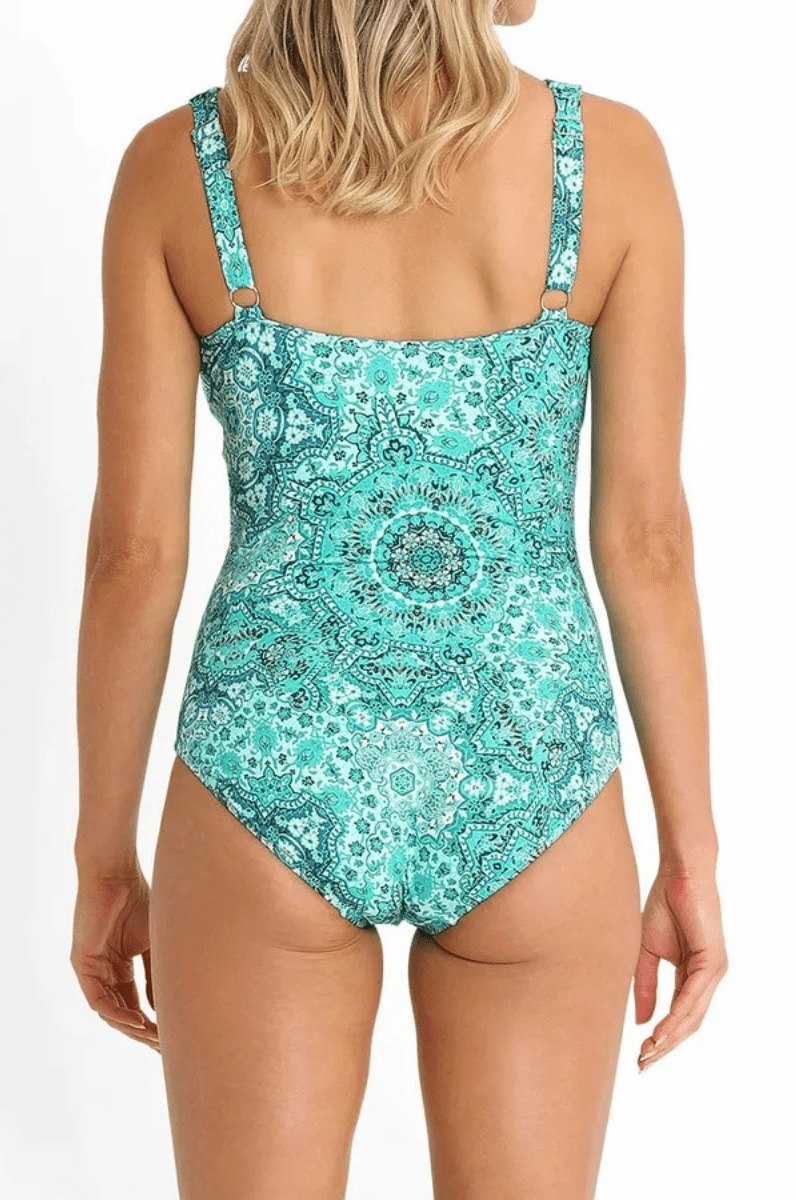 Jantzen Chantille DD/E Mesh Frill One Piece - Green.