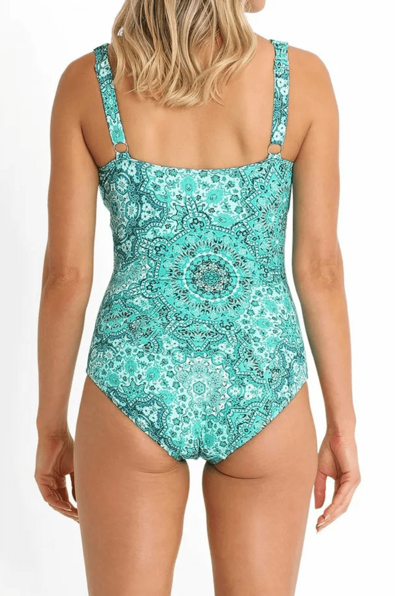 Jantzen Chantille DD/E Mesh Frill One Piece - Green.