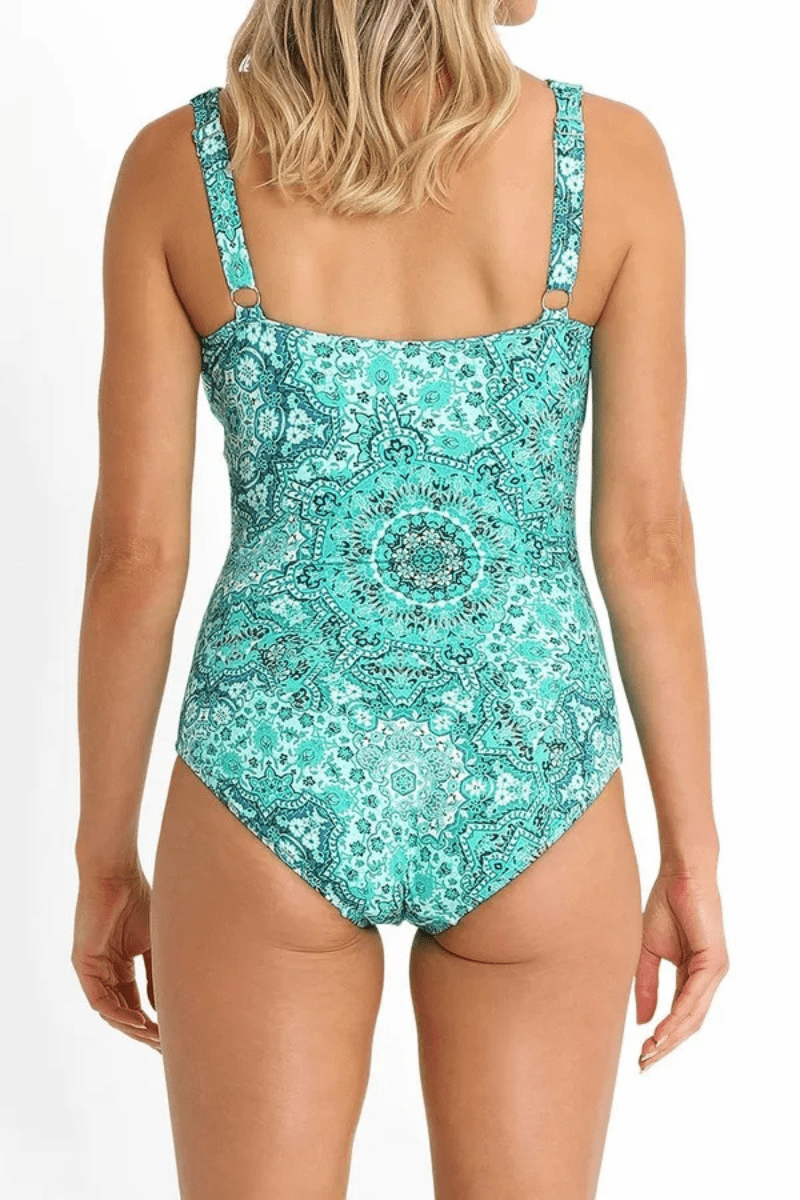 Jantzen Chantille DD/E Mesh Frill One Piece - Green.