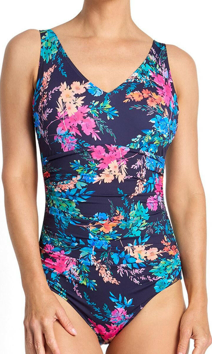 Jantzen Fresia F/G Multi Ruched One Piece - Navy.