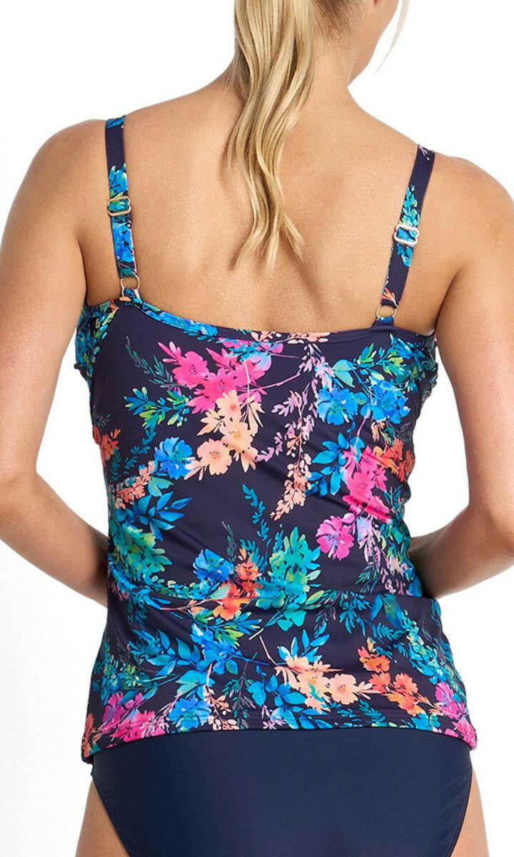 Jantzen Fresia Frill Crossover Singlet - Navy.