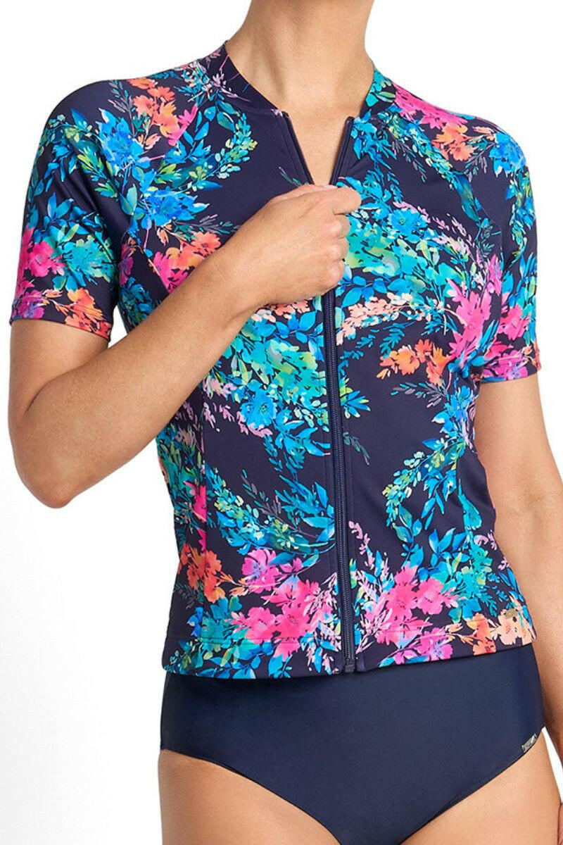 Jantzen Fresia Short Sleeve Mast Rashie - Navy.