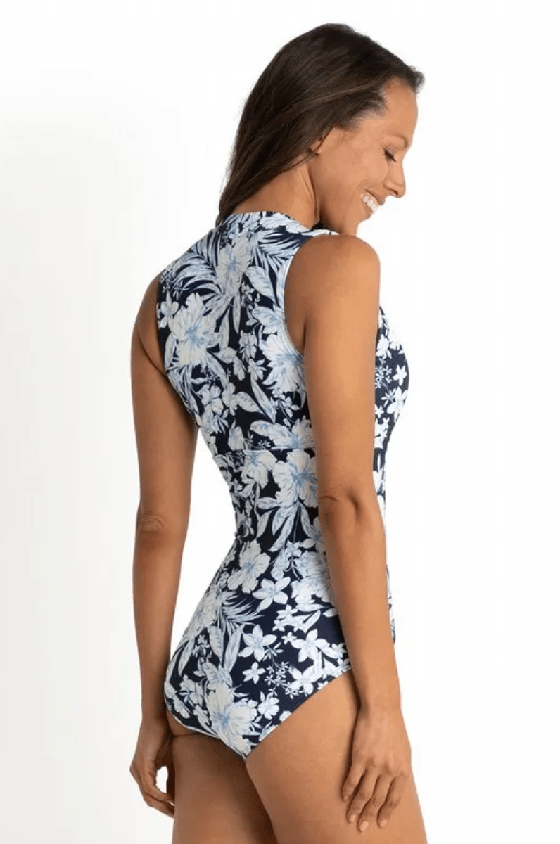 Jantzen Holiday Active Zip Front Mastectomy One Piece.