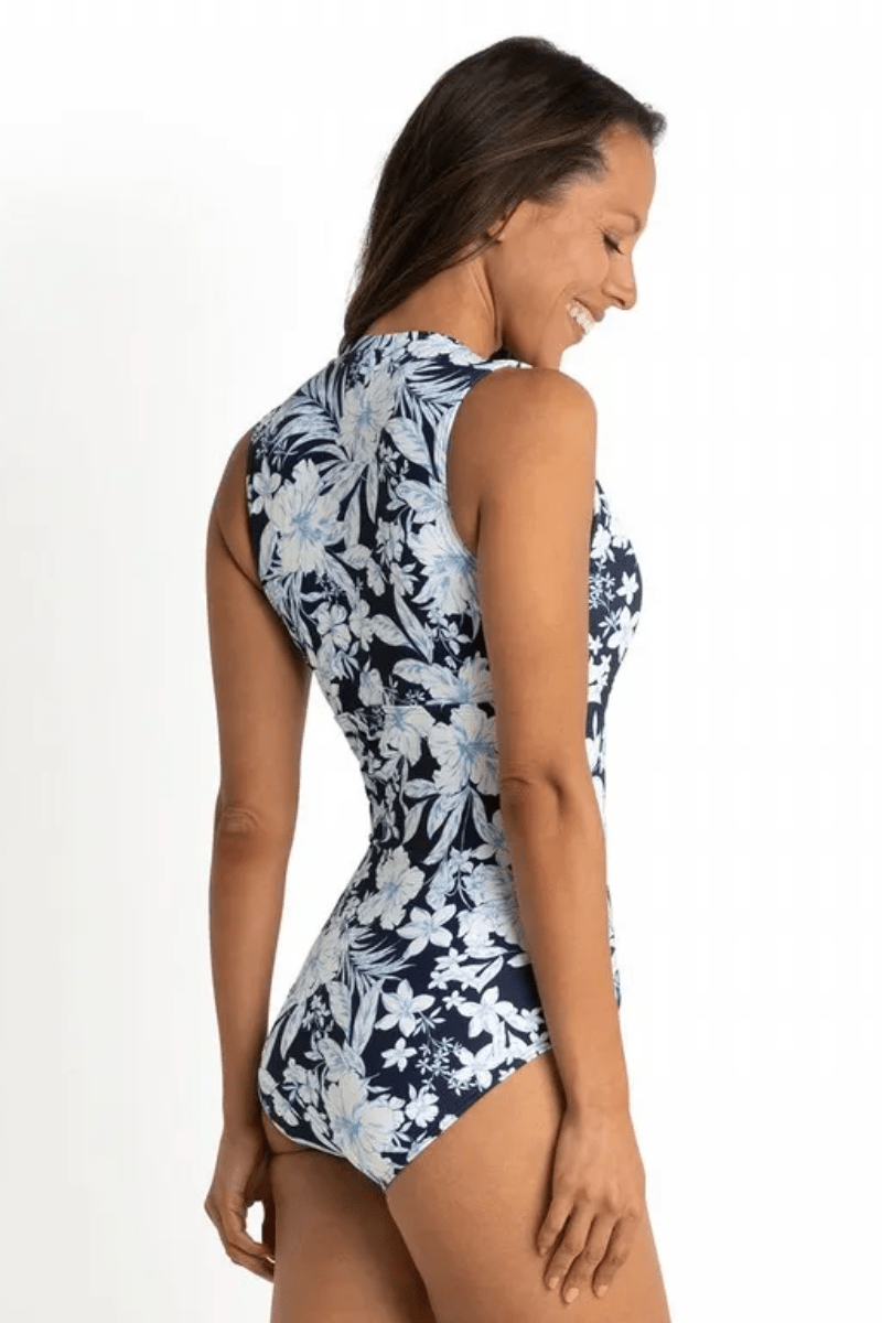 Jantzen Holiday Active Zip Front Mastectomy One Piece.