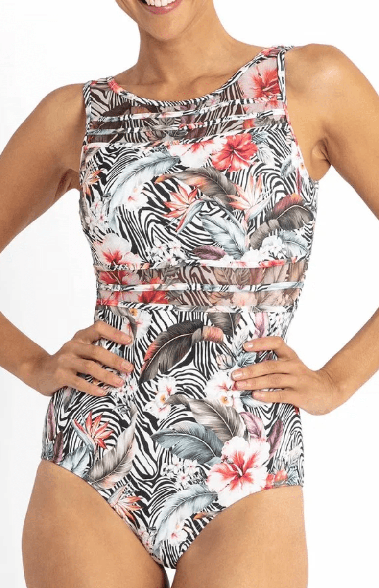Jantzen Africa High Neck Mastectomy One Piece.