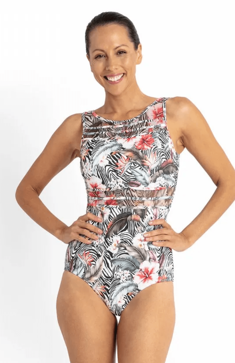 Jantzen Africa High Neck Mastectomy One Piece.