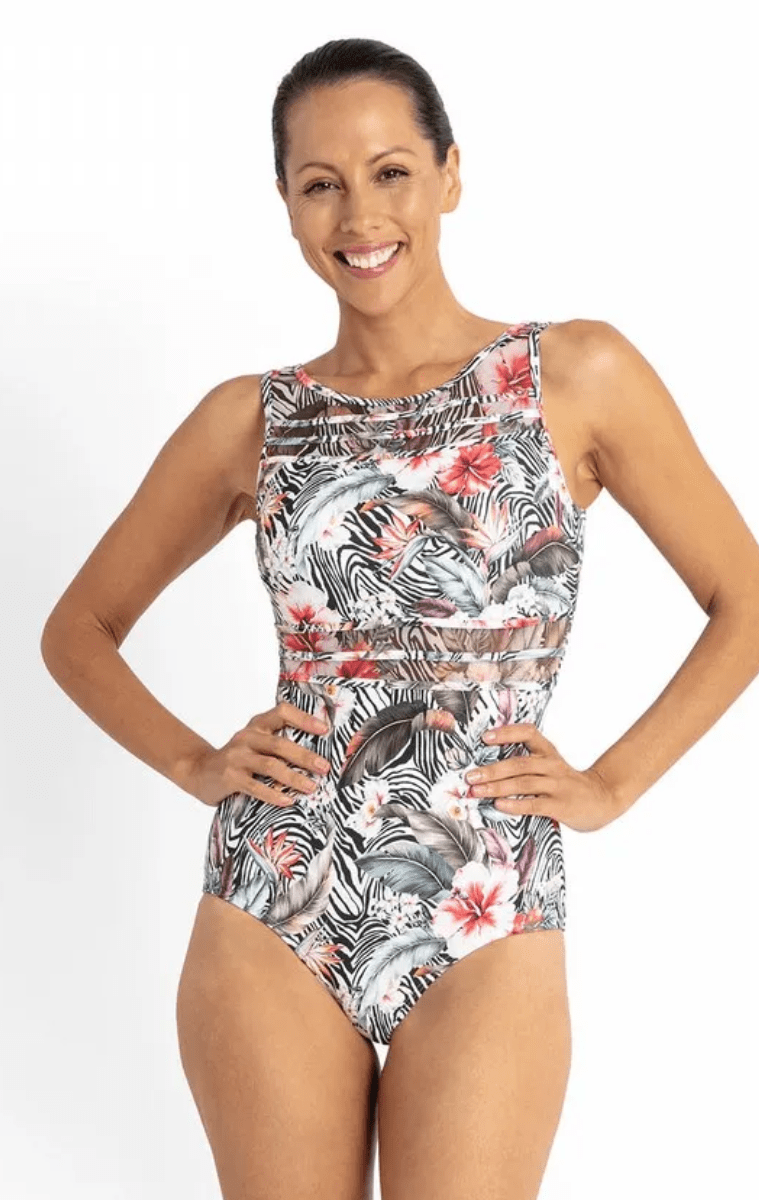Jantzen Africa High Neck Mastectomy One Piece.