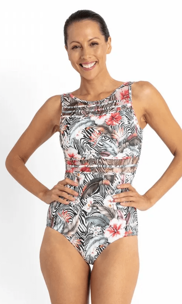 Jantzen Africa High Neck Mastectomy One Piece.