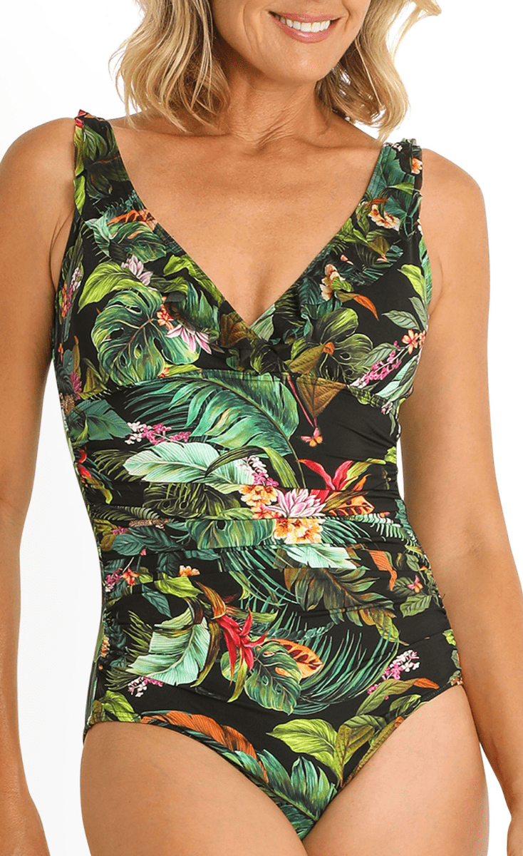 Jantzen Meka Multi Fit Mesh Frill One Piece.