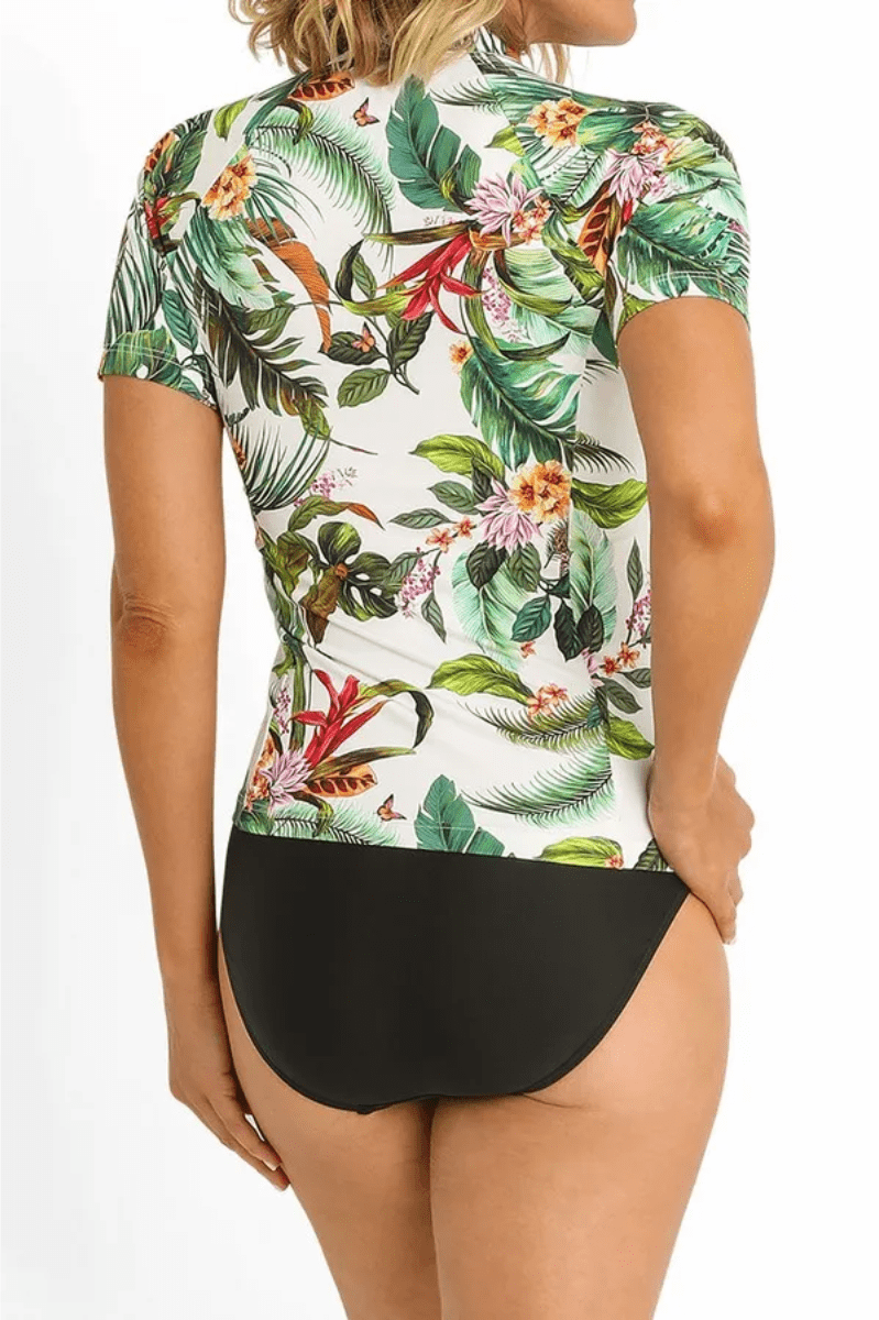 Jantzen Meka Short Sleeve Rash Vest White.