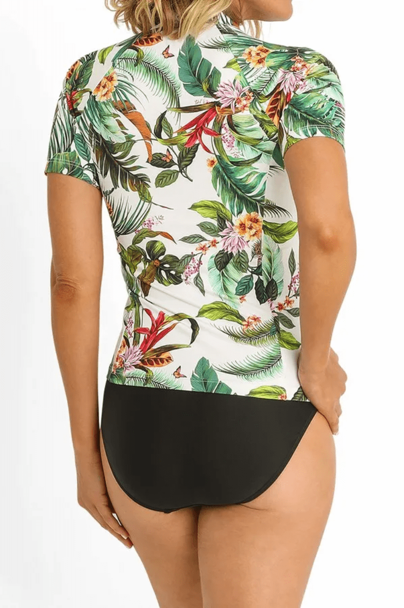 Jantzen Meka Short Sleeve Rash Vest White.