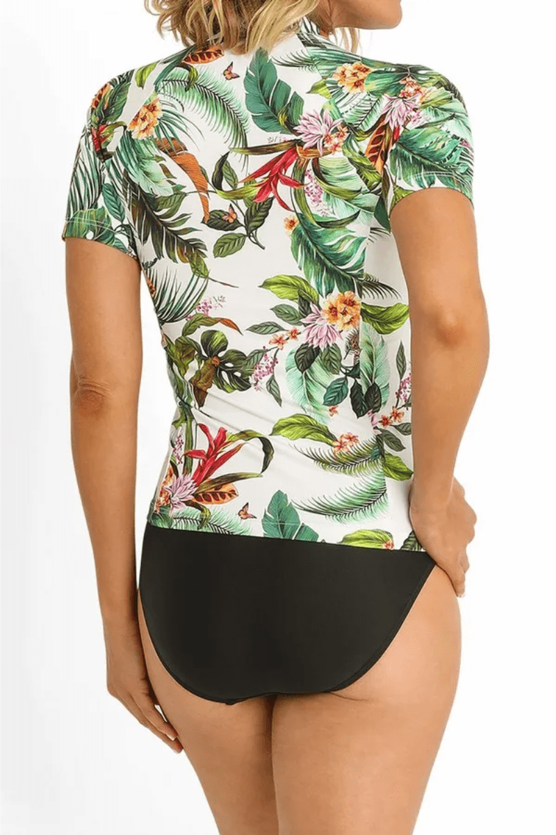 Jantzen Meka Short Sleeve Rash Vest White.