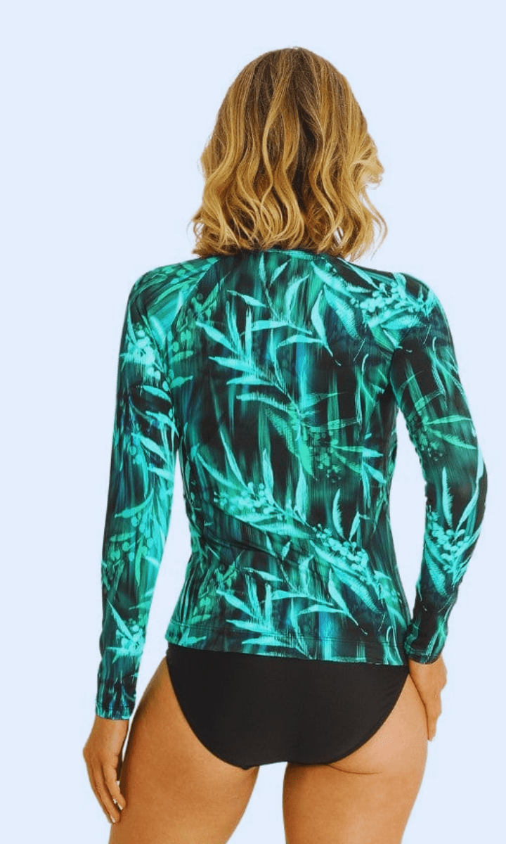 Jantzen Rainforest Zip Front Rash Vest Green.