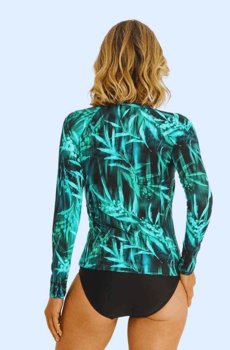 Jantzen Rainforest Zip Front Rash Vest Green.