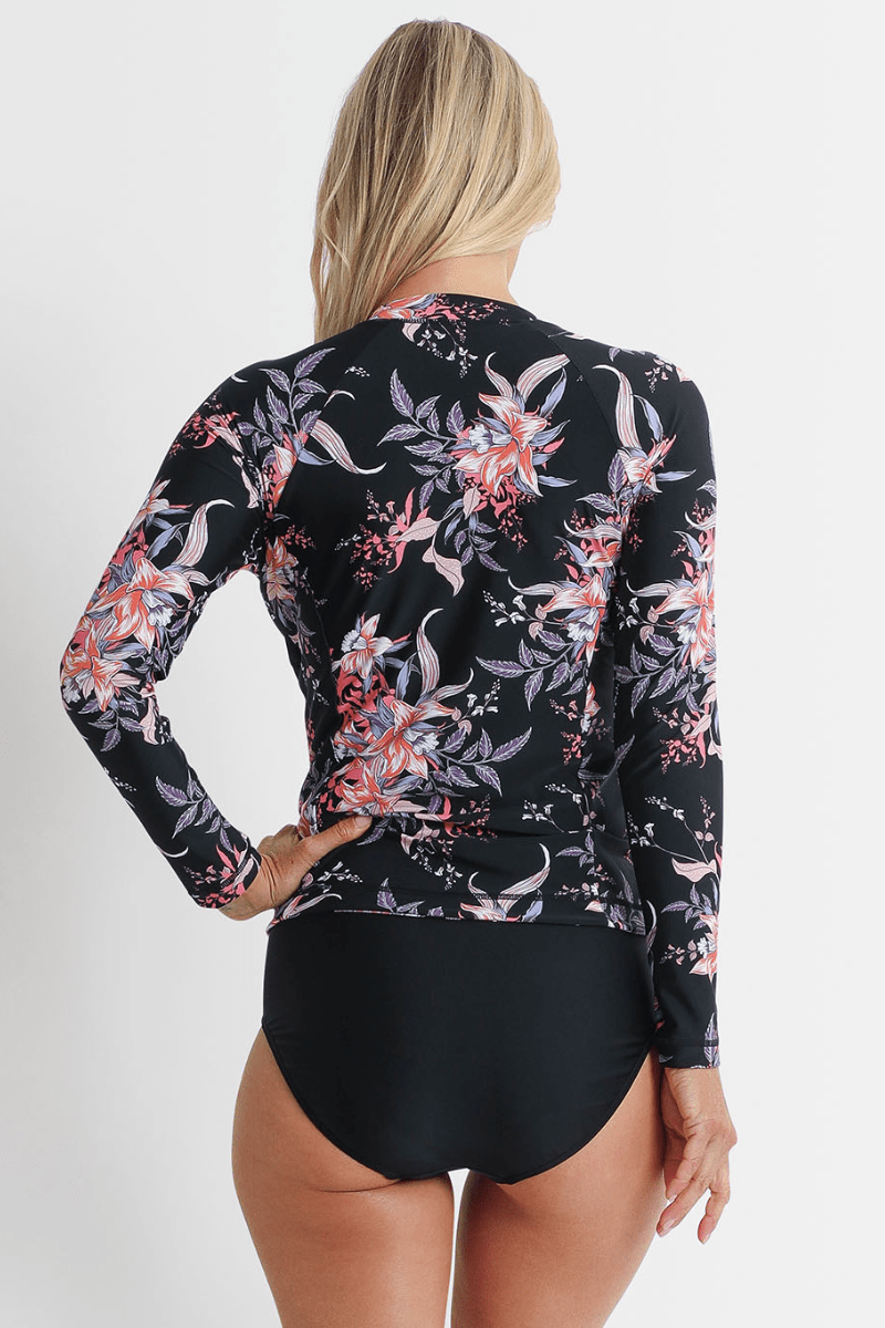 Jantzen Select Zip Rashie Long Sleeve Black.