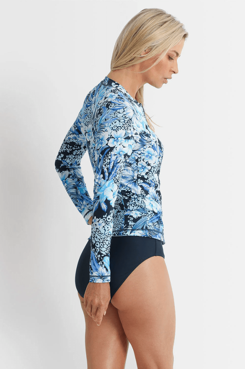 Jantzen Select Zip Rashie Long Sleeve Navy.