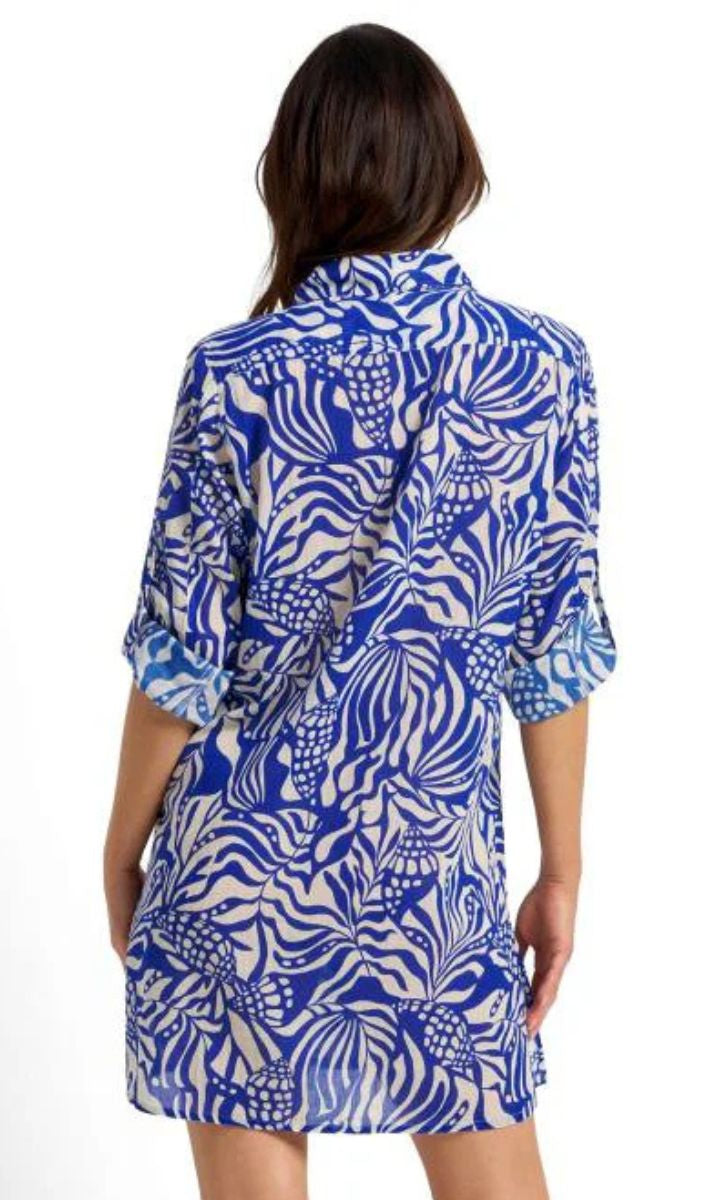 jantzen-seashells-JA91236-button-through-shirt-cobalt-ozresort