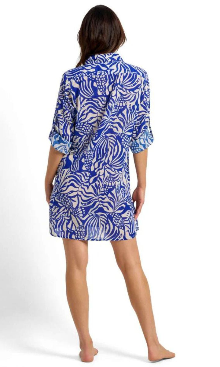 jantzen-seashells-JA91236-button-through-shirt-cobalt-ozresort