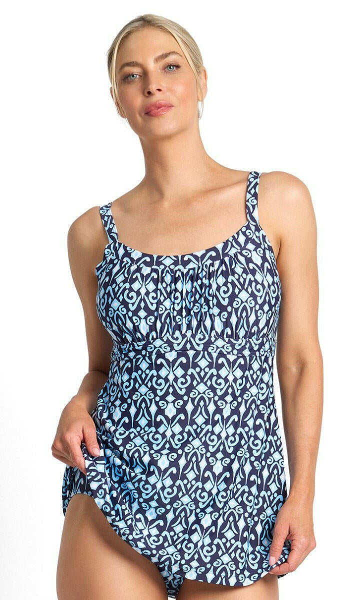 Jantzen Select Empire Swim Dress - Navy.