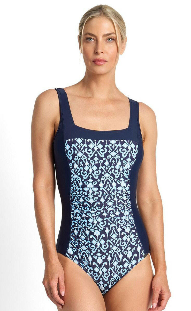 Jantzen Select Square Neck One Piece - Navy.