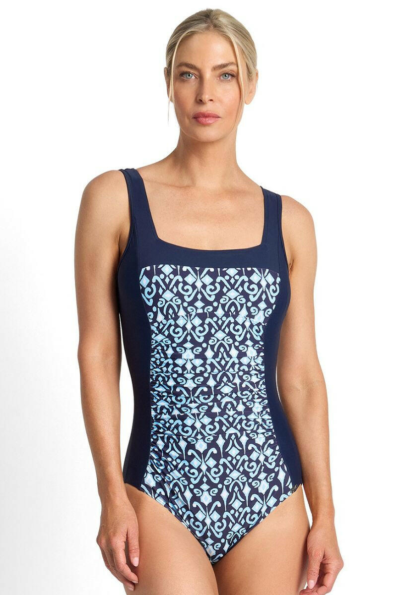 Jantzen Select Square Neck One Piece - Navy.